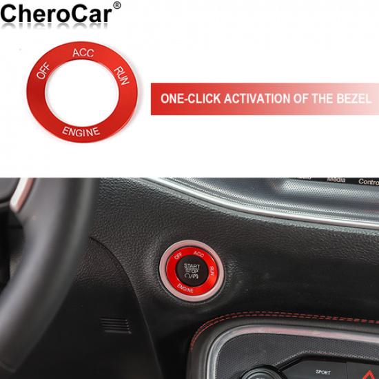 Engine Start Stop Push Button Cover Trim for 2010- Dodge Challenger/Charger