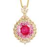 Jewelry Copper Bottom Gold Plated Rose Cut Colored Vintage Gold Pendant Main Stone 18Mm