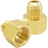 2PCS Brass Flare Coupler 1/2" Flare Female To 3/8" Flare Male Tube Gas Adapter Nipples Pipe Fittings Hose Connectors