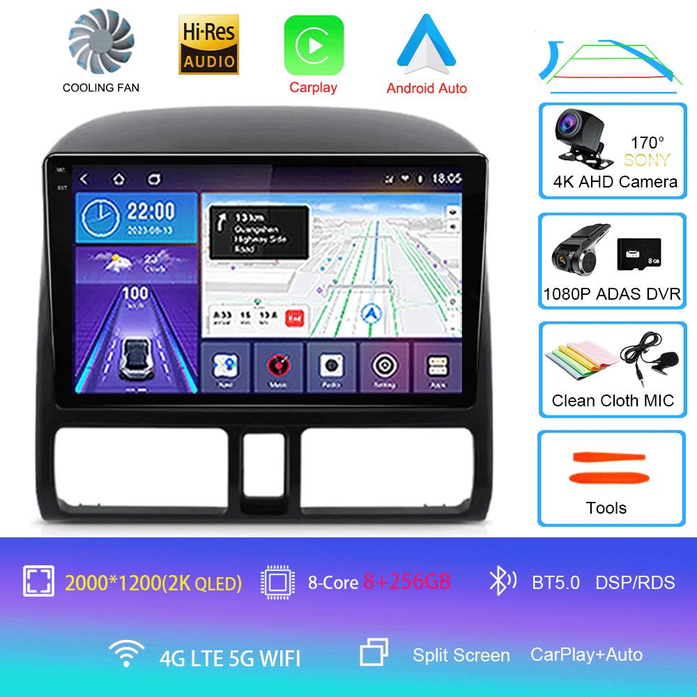 Android 14 Carplay Car Radio For Honda CRV CR-V 2001 - 2006 Multimedia Player GPS Navigation Head Unit 2din Stereo WIFI+4G