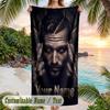 Kontra K Beach Towel, Personalized Custom Name Text, Quick Dry Large Absorbent Towel For Beach Pool