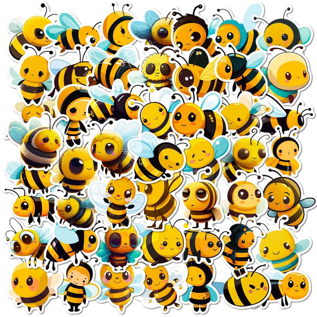 50 Little Bee Stickers Spring Window Stickers Bee Festival Kindergarten Stickers