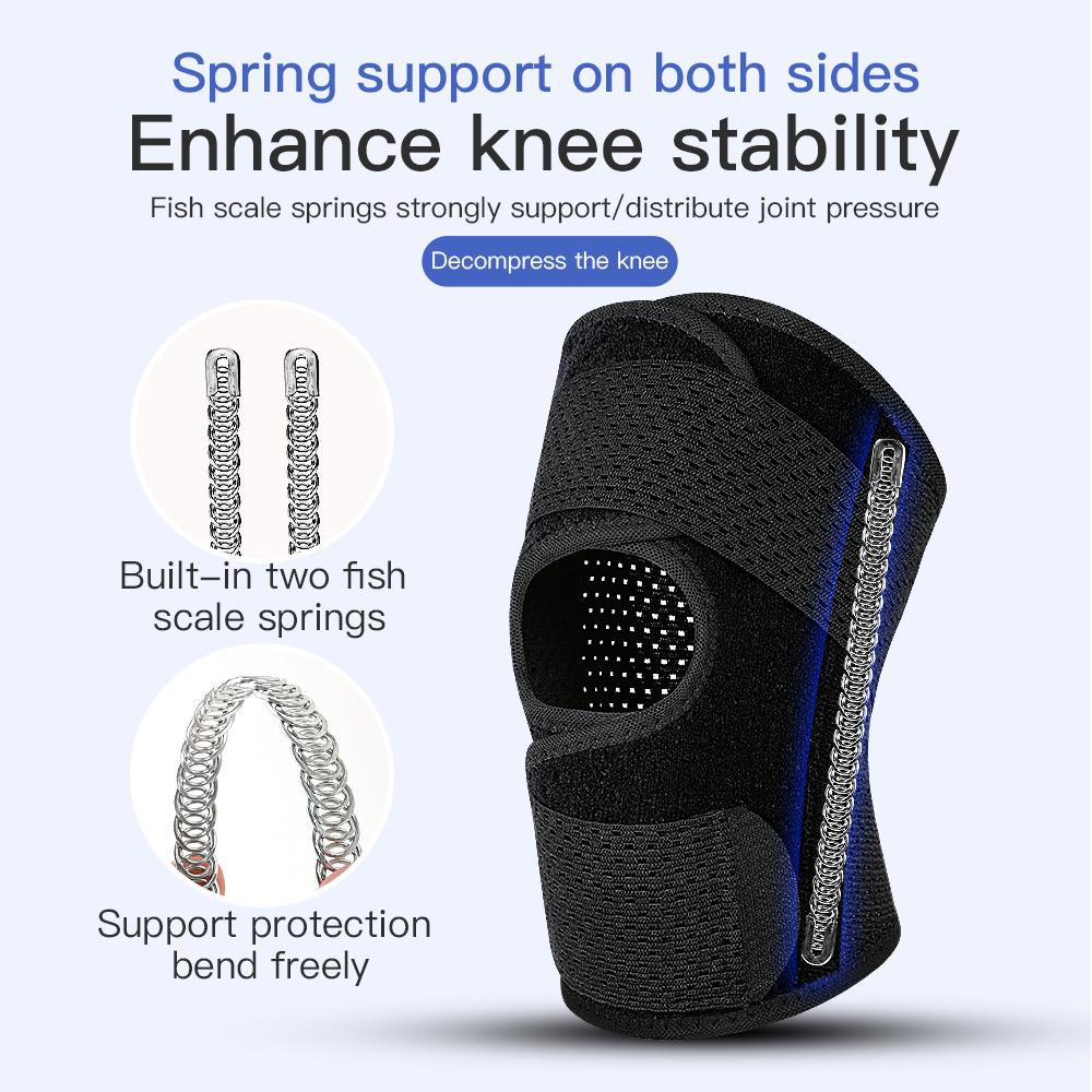Sports Kneepad Pressurized Elastic Knee Pads Knee Support Joints Protector Fitness Gear Injury Recovery Brace Protector Non-Slip