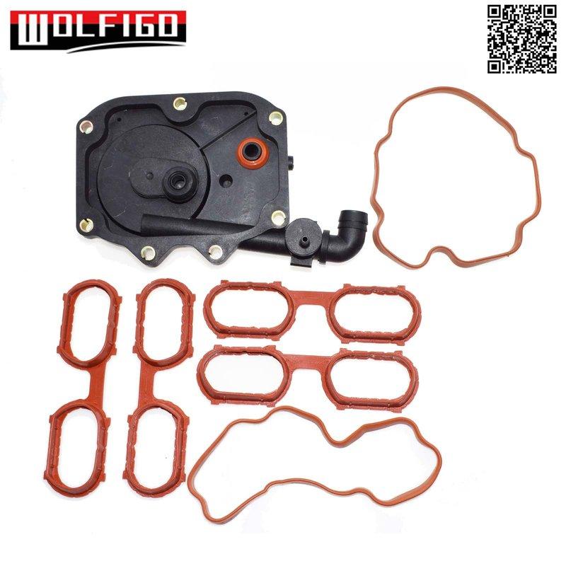 For BMW X5 E53 V8 For LAND ROVER RANGE ROVER III LM Engine Intake Manifold Cover Crankcase Vent Valve with Gaskets Kit