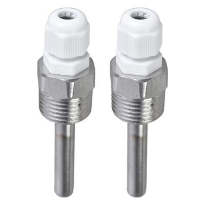 2 Stück Edelstahl-Temperatursensoren Tauchhülsen 1/2 Zoll 8x50mm für genaue Messungen Präziser Sitz