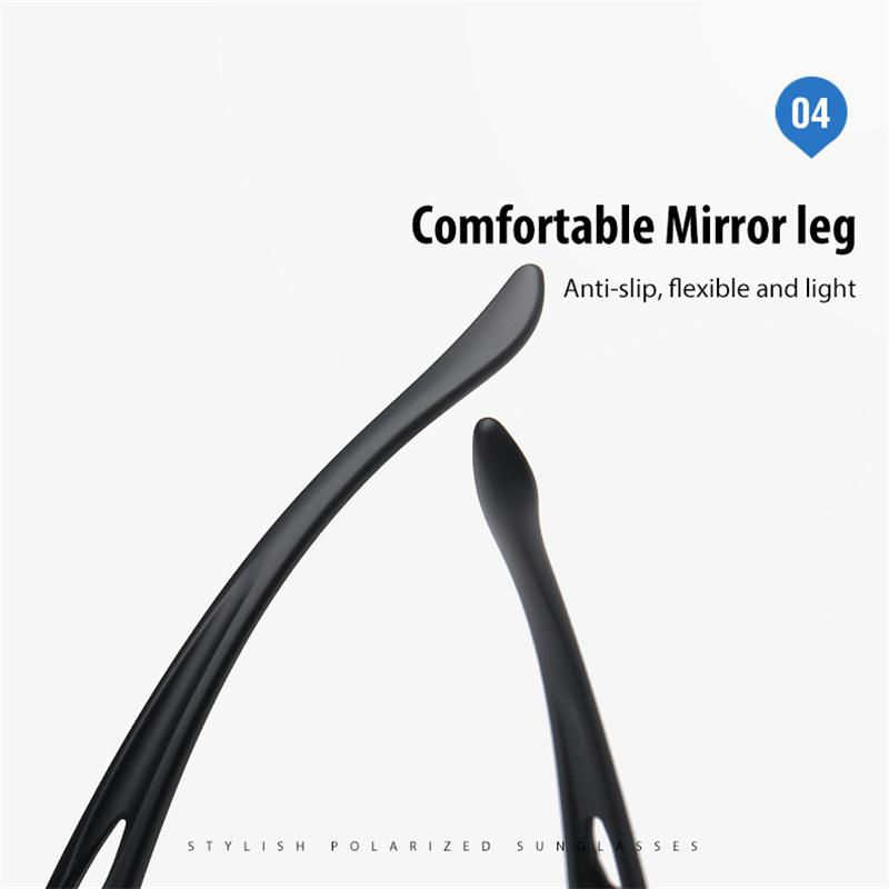 Herrenmode Photochrome Polarisierte Sonnenbrille Markendesign Sport Sonnenbrille für Herren Geschenke