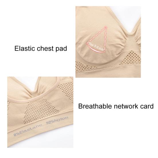 Plus Size Women Shockproof Breathable Wireless Push-up Vest Bra Sport Underwear