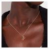 COACH Cherry Pattern Girl Pendant Copper Necklace Women's Gold