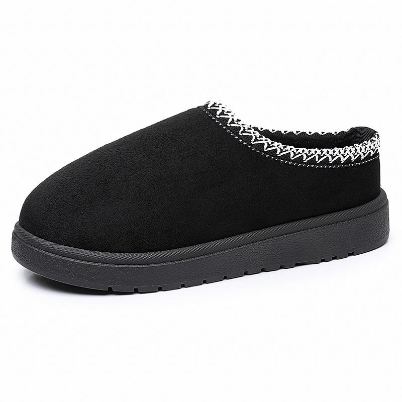 Cotton Slippers Winter Indoor Home Cotton Shoes Women's Velvet Thickened Slippers Warm and Comfortable Half Drag One Pedal Cotton Shoes