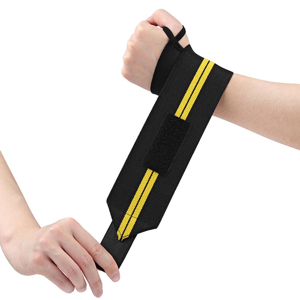1 Pair Fitness Padded Wrist Thumb Brace Strap Weight Lifting Hand Wrap Support Weightlifting Gym Training Bar Wristband
