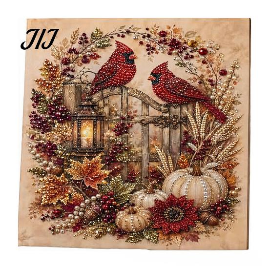 DIY Faux Pearl Art for Adults Autumn Painting Kit, Pumpkin Turkey Easy Craft Kits Kids Sunflower 3D Wall Kit Handmade Fall Home Decor Thanksgiving