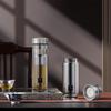 Titanium Lid Double-Layer Tea Infuser Glass Bottle