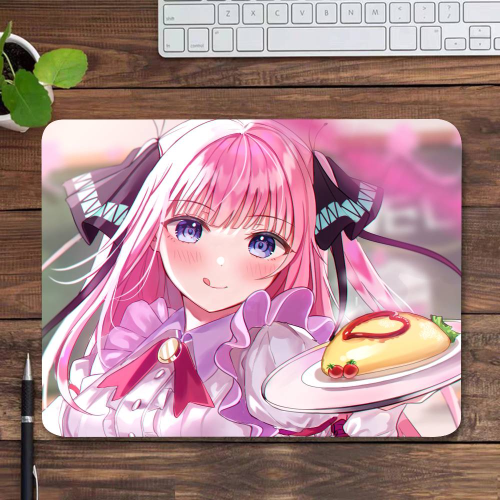 Anime Nakano Nino Mousepad Small LockEdge Mouse Pad For Gamers Computer Desk Pad Rectangular Anti-slip Rubber
