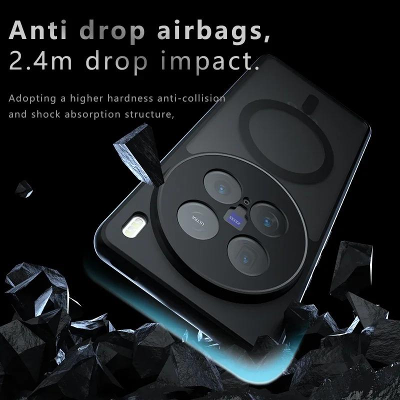 Μαγνητική για Magsafe Ακρυλική Σκληρή Θήκη για Vivo X200 Pro Mini X200Pro X100 Ultra X100 S Pro X 200Pro V40 V30 S19 S18 Αντικραδασμική Ματ Μπροστινό μέρος