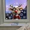 1Set Snowflakes and Reindeer Window Stickers Static Cling Waterproof for Home Window Glass Refrigerator Christmas Vinyl Decals