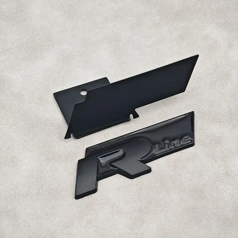 3D Metal R JK54 Line R Logo Front Grill Emblem Car Rear Trunk Sticker For Volkswagen VW R Line Golf 4 5 6 7 Touran Polo Accessories