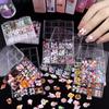 Nail Art Accessories Resin Simulation Biscuits Ice Cream Cute Cartoon Three-Dimensional Nail Accessories Mixed Bows