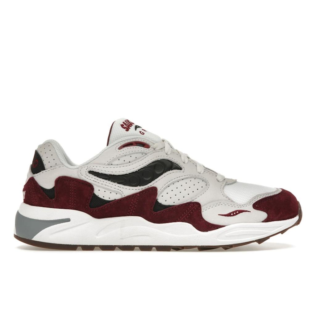 SAUCONY Grid Shadow 2 White Red Unisex Sneakers S70773-2