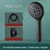 TLXT Black Handheld Shower Head Set