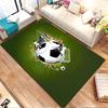 Dynamic Soccer Scene Rug Design Patterned Carpet, Non Slip Mat Suitable for Living Room and Bedroom Sofas