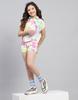MONTE CARLO Girls Multi Color Printed Collared Neck Half Sleeve Cord Set
