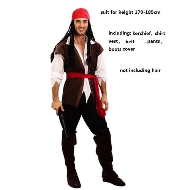 Piraat Pirates of the Caribbean Cosplay Kapitein Jack Sparrow Kostuum Mannen Vrouwen Vrouwelijk Mannelijk Vrouwelijk Carnaval Halloween Sexy Set One Size black