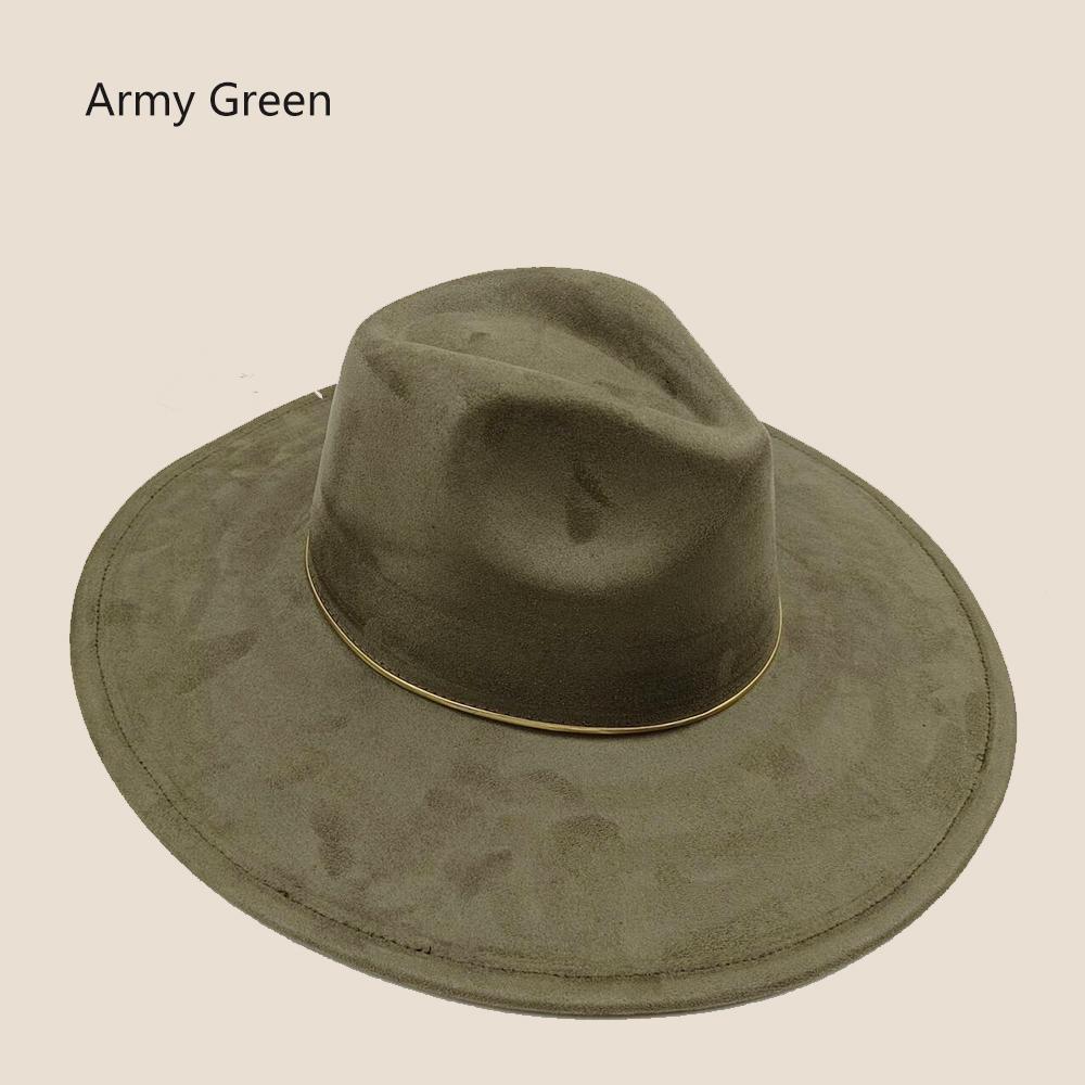 Suede Wide-brimmed Hat 9.5 Cm Brim Width Unisex Suitable for Jazz Hat Fedora Hat Church Hat Felt Hat Soft Felt Hat Panama Hat.