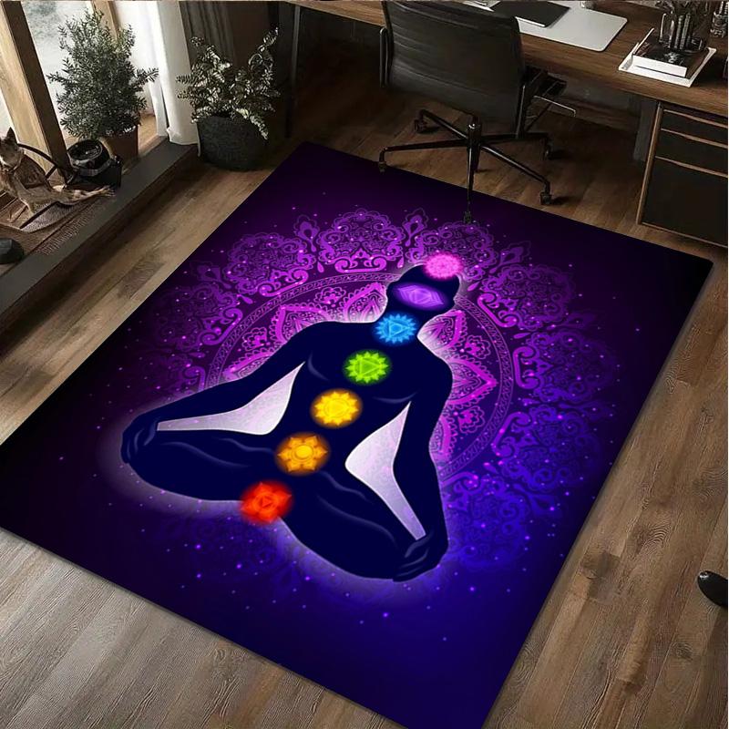 Chakras Rug - Home Carpet Office Decorative Carpet For Living Room Bedroom Door Mat Floor Rug Computer Chair Area Rug