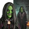 Máscara de Látex de Bruja Verde de Halloween