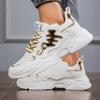 TUINANLE Man's Sports Shoes Mesh Breathable Platform Sneakers Men Lace-up Thick Soled Running Shoes