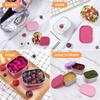 3pcs Stainless Steel Snack Box 8oz Rectangular Food Container with Leak-Proof Lid Multipurpose Small Container for Fruits Salad