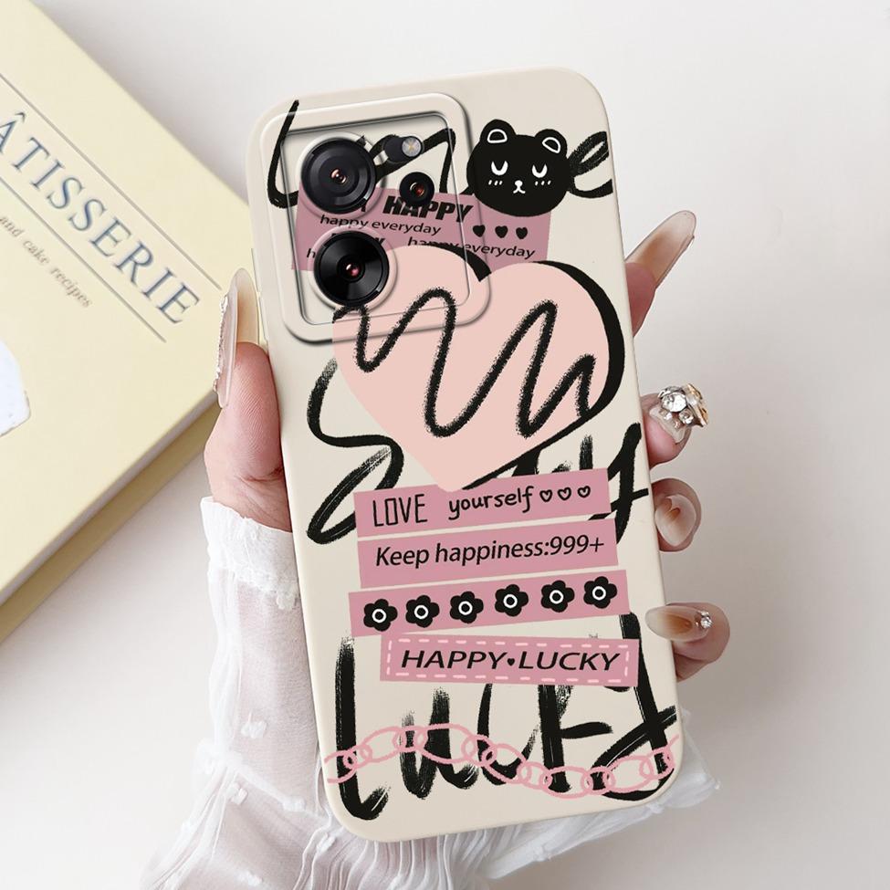 For Xiaomi 13T Pro Case 13T Silicone Cute Cartoon Cat Fashion Luxury Funny Shockproof Back Cover For Xiaomi 13T Phone Case Funda