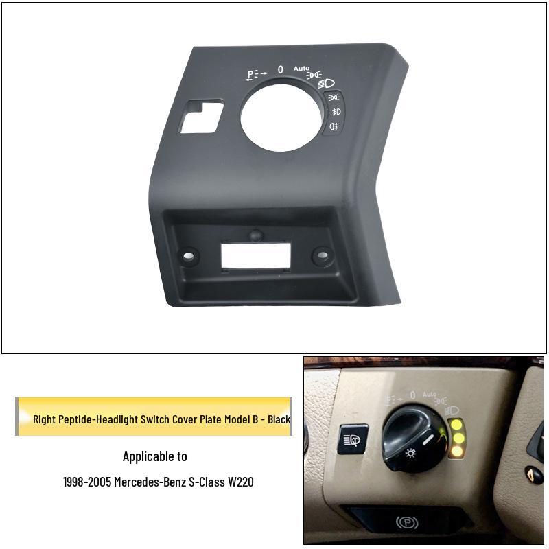Acabamento da Tampa do Botão do Interruptor do Farol do Mercedes-Benz Classe S W220