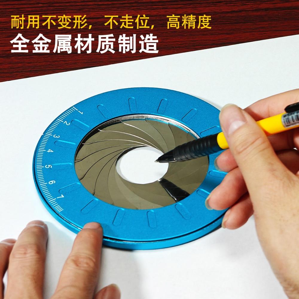 Gold Circle Drawing Tool Circle Drawing Tool Easy Operation Stainless Steel Construction Retractable Compact Design