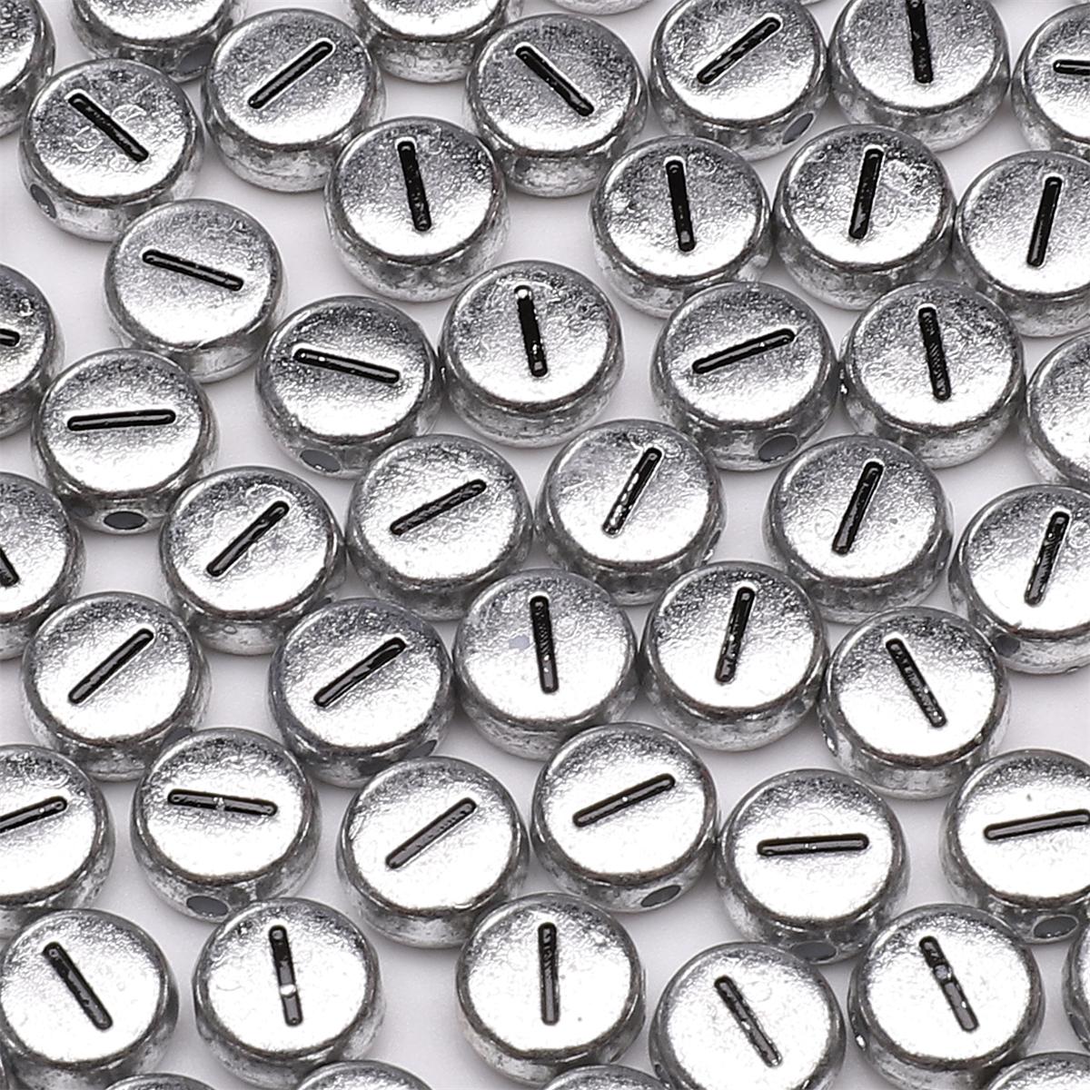 

50 шт. акриловых бусин с английскими буквами для изготовления ожерелий, браслетов, серег, ювелирных изделий, аксессуары для рукоделия I