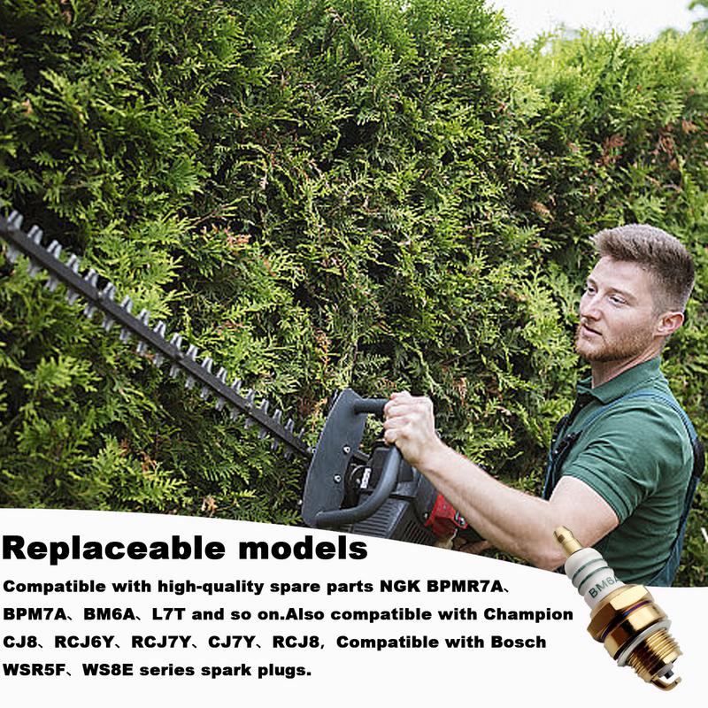 Spark Plug For Lawn Mower 2-Strokes Chainsaw Parts Spark Plugs Engine Motorized Small Engine Plug Efficient Spark Plug For