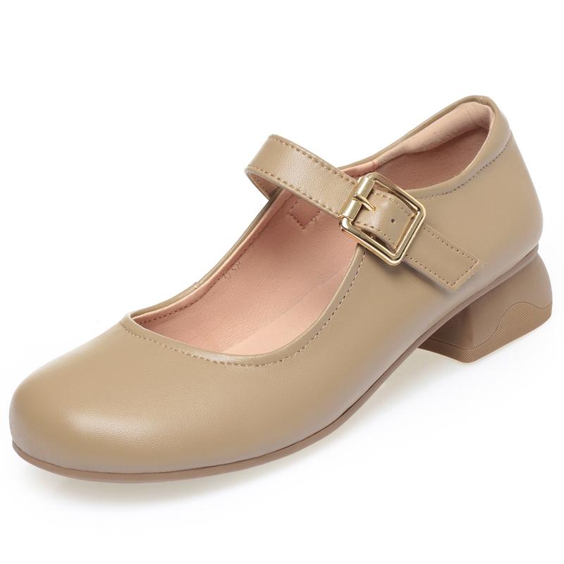 

Fashion AIYUQI 2025 new women s shoes Thick heel non-slip Mary Jane shoes female Large size buckle strap formal work shoes for women 43 хаки