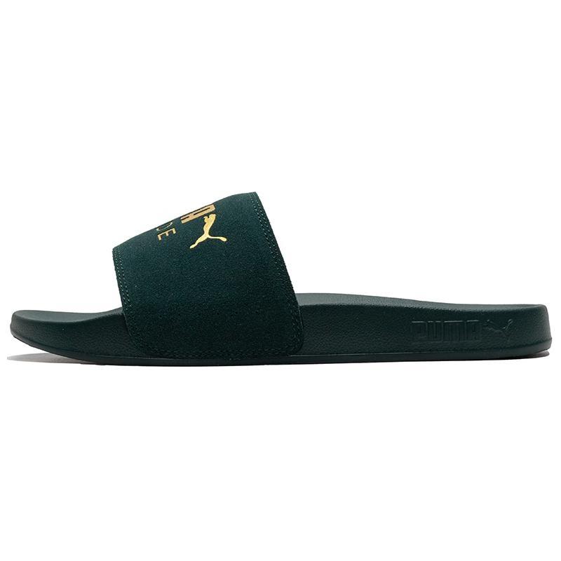 PUMA Leadcat Slides Green Gold Men s 398678-03 EU 37