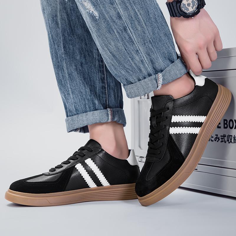 Fashion Fashion Male Casual Footwear 2025 New Anti-slip Tenis Masculino Lace Up Skateboard Shoe Genuine Leather Classic Outdoor Sneakers