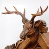 Wall Mounted Cuckoo Clock with European Retro Deer Head Design and Hourly Chimes Quiet Accurate Timekeeping A0KF