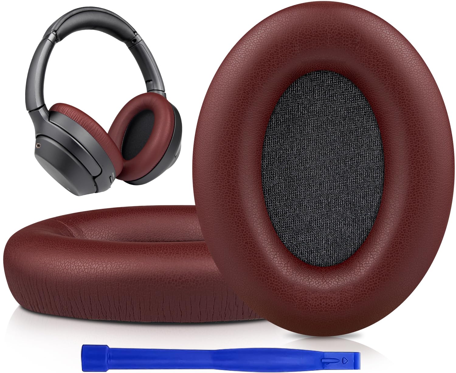 

Заміна амбушюр SOULWIT Ear Pad, сумісна з навушниками Sony WH-1000XM3 (WH1000XM3) Над-вухо (Бургундія)