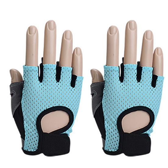 

Качественные спортивные перчатки, удобные, поглощающие пот S светло-синий