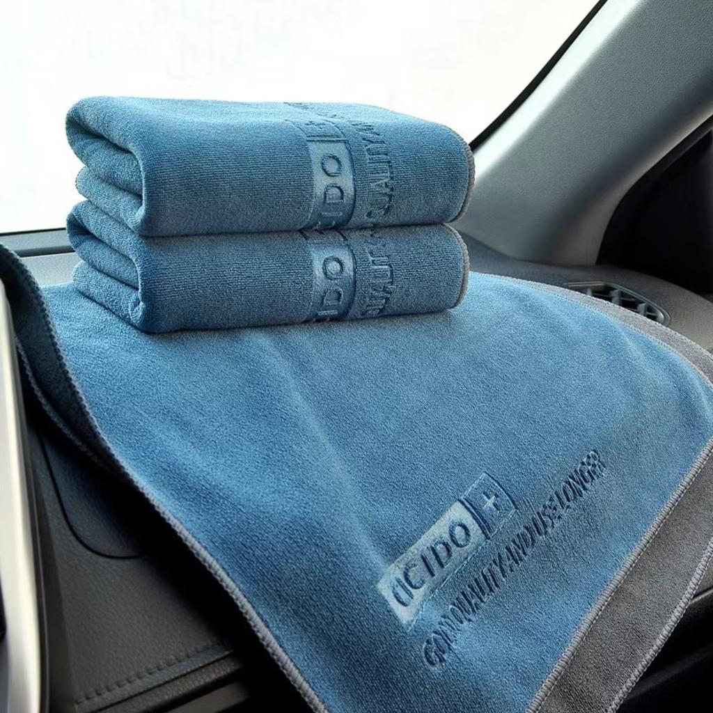 60*160 Super Absorbent Microfiber Car Cleaning Cloth/thickened Design/interior Glass and Dashboard No Stripe Wiping Cloth