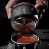 MUVNA Espresso tamper V2, pomalu se vracející kávový tamper s nerezovou vlnitou základnou pro portafiltry 51 mm / 53 mm / 58 mm