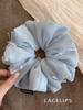 Korean Style Sweet Bow Fluffy Mesh Hair Tie for Women's Bun