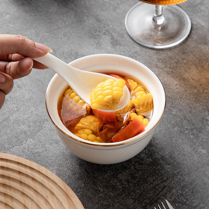 Creative Ceramic Cup Yulong Yipin Stew Cup Pumpkin Cup Hotel Restaurant Household Soup Soup Cup White Porcelain With Lid