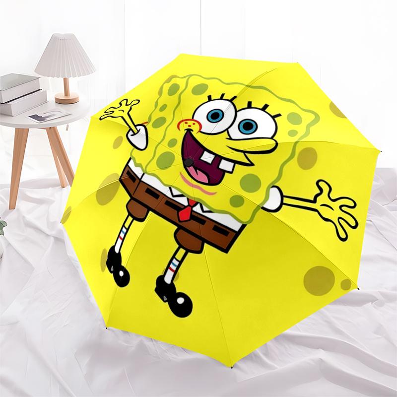 1pc Happy Automatic Cartoon Umbrella , Portable Compact Umbrella for Men  Women, Valentine s Day Mother s Day Gift.P057