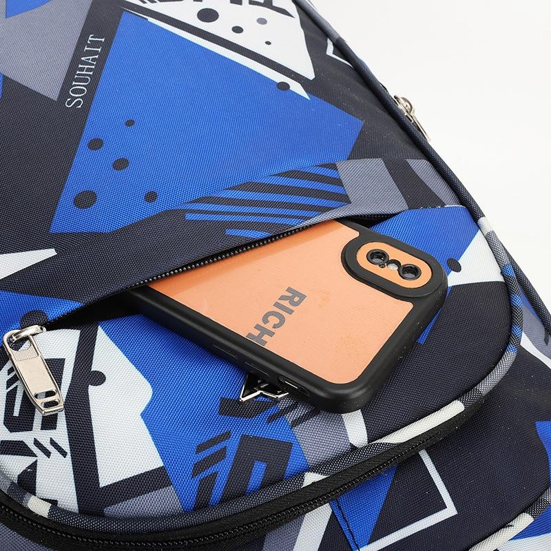 Travel backpack men's high-end backpack multi-layer waterproof junior high school schoolbag large capacity dirt-resistant high value