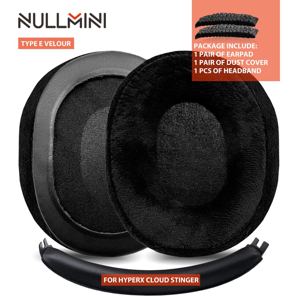 Nullmini Replacement Earpads for HyperX Cloud Stinger Headphones Cooling Gel Ear Pads Cushion Earmuffs Sleeve Headband