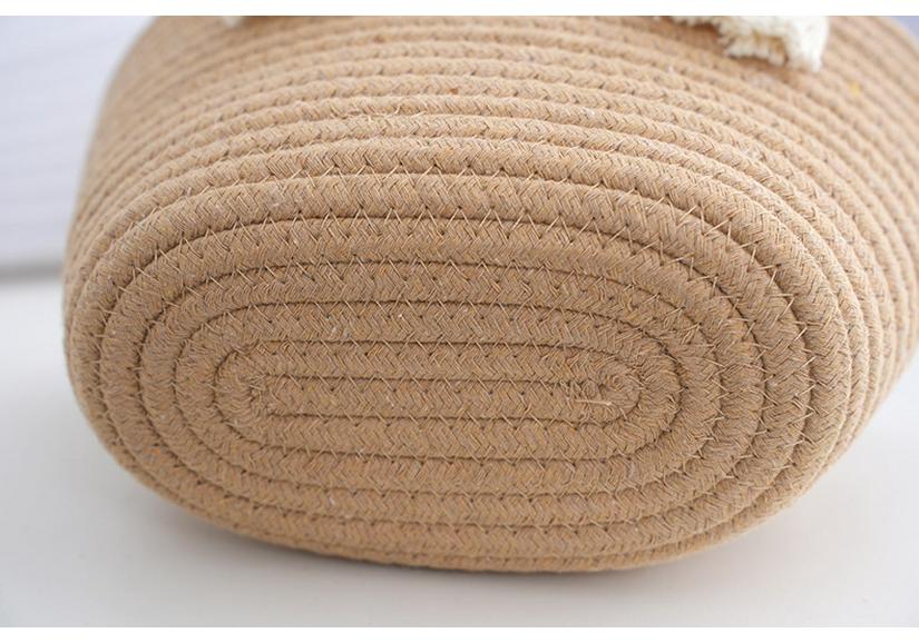 Rainbow Woven Cotton Rope Handbag - Fresh, Simple, Sweet Travel Tote